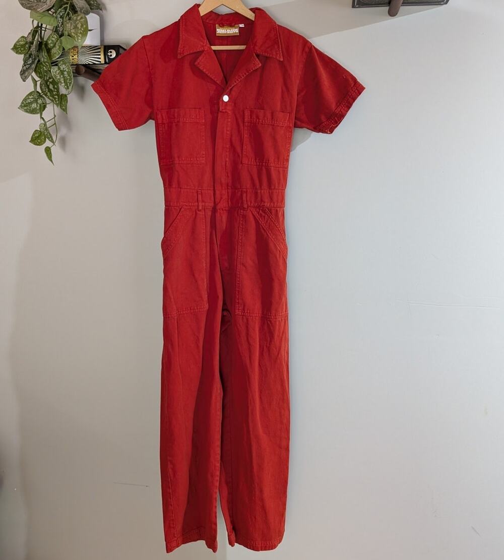 Big Bud Press Red Short-Sleeve Utility Jumpsuit